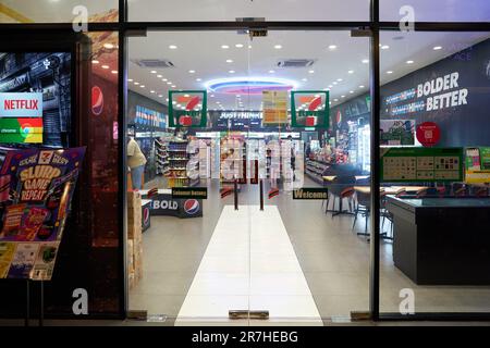 KUALA LUMPUR, MALAYSIA - CIRCA MARCH, 2023: entrance to 7-eleven store. Stock Photo