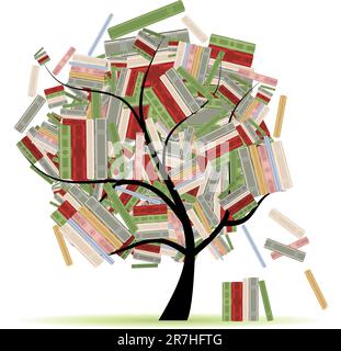 Concept design books tree Stock Vector Image & Art - Alamy