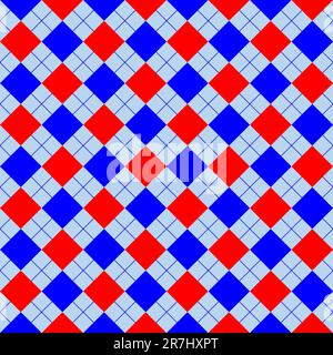 red and blue sweater texture, vector art illustration Stock Vector