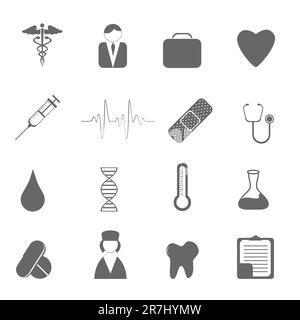 Health care and medical icons Stock Vector