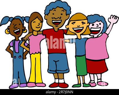 Different Races Children Vector happy children different races Stock Vector Image & Art - Alamy