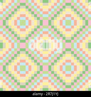 squares seamless pastel texture, abstract art illustration Stock Vector