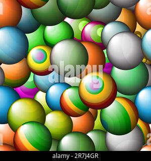 Seamless vector texture - the colored balls of different sizes - eps8 Stock Vector