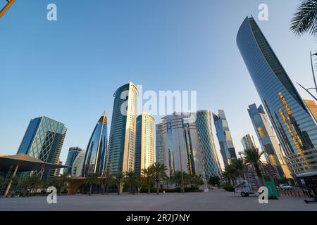 DOHA, QATAR - CIRCA MARCH, 2023: street level view of Doha. Stock Photo