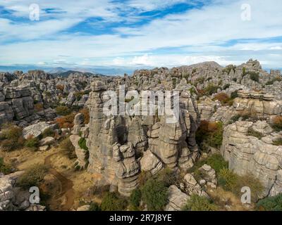 views of the natural site of Antequera in the province of Malaga, Spain Stock Photo