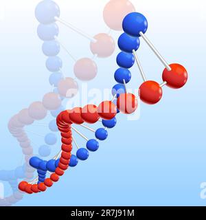 illustration of dna on abstract background Stock Vector