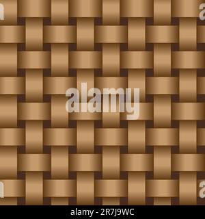 Interweaving brown tapes - an abstract texture vector eps8 Stock Vector