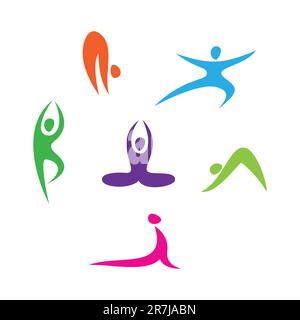 set of icons - Yoga Stock Vector