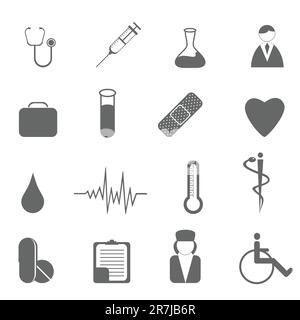 Health care and medical icon set Stock Vector