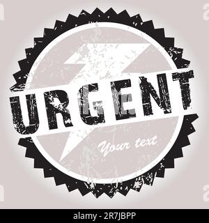 Grunge stamp with Urgent Stock Vector