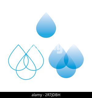 options for the sign of water - a drop Stock Vector