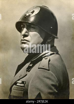 Portrait of Benito Mussolini as dictator of Italy (between 1922 and ...