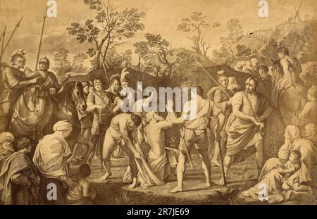 Martyrdom of Saint Andrew, painting by Italian artist Guido Reni, Rome, Italy 1880s Stock Photo