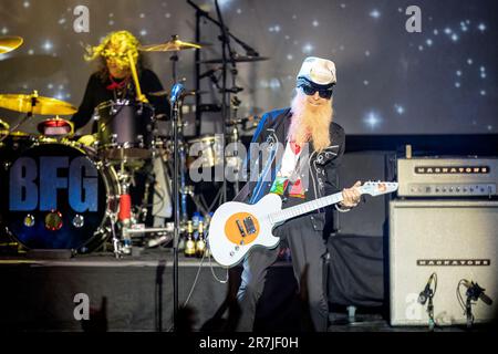 Oslo, Norway. 15th June, 2023. Billy Gibbons and the BFG's perform a live concert at Sentrum Scene in Oslo. Here singer and musician Billy Gibbons is seen live on stage. (Photo Credit: Gonzales Photo/Alamy Live News Stock Photo