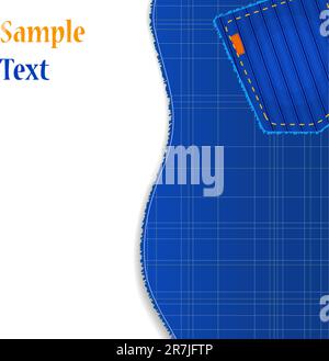 Design Jeans Background with Pocket. Vector Illustration Stock Vector