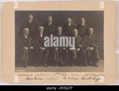 Taft and Members of Supreme Court c. 1923 Stock Photo