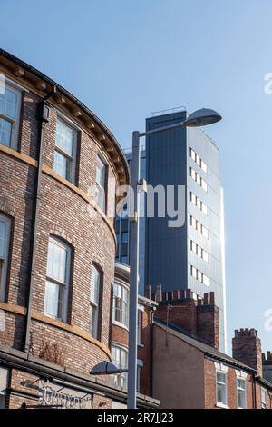 Buildings on Friar Lane in Nottingham City, Nottinghamshire England UK Stock Photo