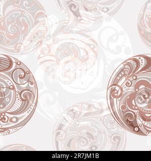 vector seamless abstract bright background with spirals, eps10 Stock Vector