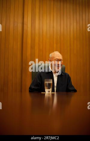 Lee Kwan Yew, the founder of Singapore. Stock Photo