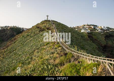 Path going up the mountain Stock Photo