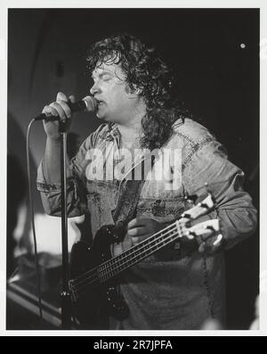 Glenn Hughes on stage Snoopy Club, Cannock April 25. 1989