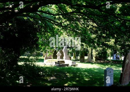 holy cross church graveyard,goodnestone,kent county,uk june 2023 Stock Photo