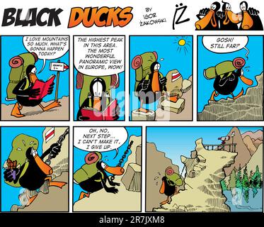 Black Ducks Comic Story episode 70 Stock Vector