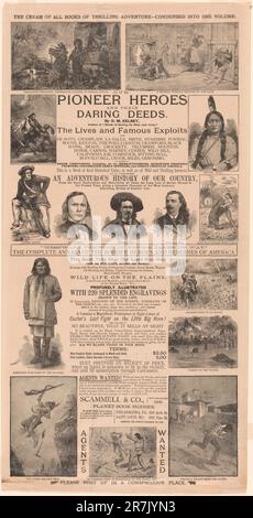 Our Pioneer Heroes and Their Daring Deeds 1887 Stock Photo