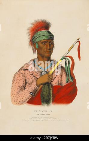 Ne-o-mon-ne - An Ioway Chief 1838 Stock Photo