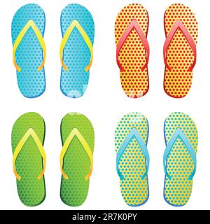 flip flops - vector illustration Stock Vector