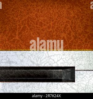 abstract brown music background with piano keys Stock Vector