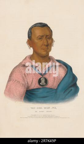 Wat-che-mon-ne - An Ioway Chief 1838 Stock Photo