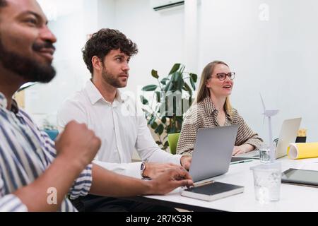 Business colleagues having a meeting in office Stock Photo