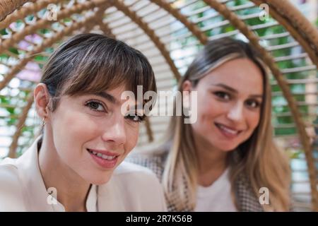 Portrait of two confident businesswomen Stock Photo