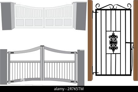 gates collection - vector Stock Vector