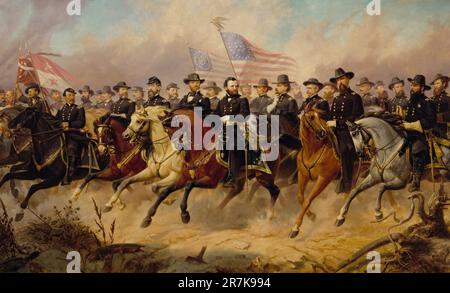Grant and His Generals 1865 Stock Photo