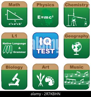 Multimedia Education Icons Stock Vector