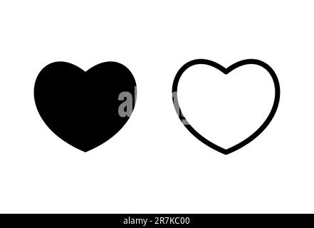 Love icon set. Heart icon vector. Like icon vector. Stock Vector