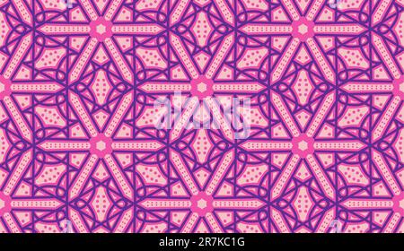 Seamless background wallpaper pattern formed from the Arabic letter Taw. Stock Vector