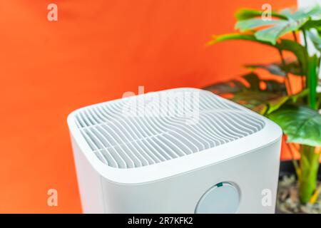 The White Air Purifier is an innovative and efficient solution for ensuring clean and fresh indoor air. Stock Photo