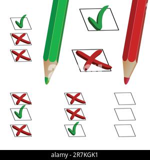 3d pencil marks against white background, abstract vector art illustration Stock Vector