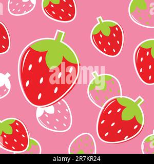 Stylized tasty fruit pattern. Vector Illustration. Stock Vector