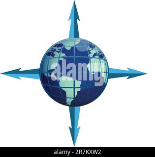 pointer for information illustration design over white Stock Vector