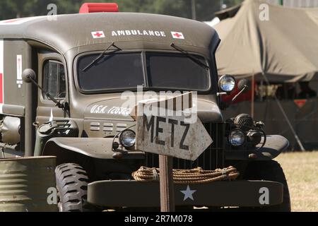 Re-enactors at the War and Peace Revival in Folkestone Kent. The five day event  hosts the largest military vehicles in the world. 19.07.2016 Stock Photo