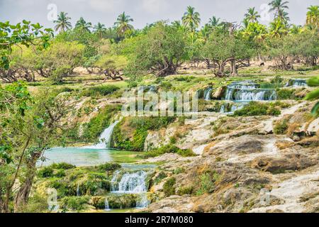 Wadi Darbat waterfalls near Salalah, Dhofar governorate, Oman. Stock Photo