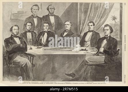 The Cabinet of the Confederate States at Montgomery 1861 Stock Photo