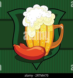 beer background,  this illustration may be useful as designer work Stock Vector