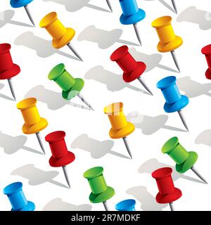 Pins seamless pattern. Vector tillable design background. Stock Vector