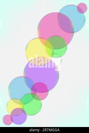 Abstract Background - Multicolor Bubbles on Light Background Stock Vector