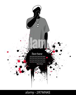 rapper vector illustration Stock Vector